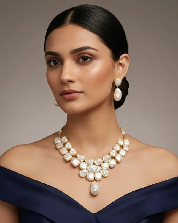 Diamond_Brass_Necklace_Set_For_Women